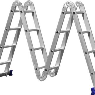 Escada Articulada 4 x 4 Multifuncional Alumínio - 16 degraus